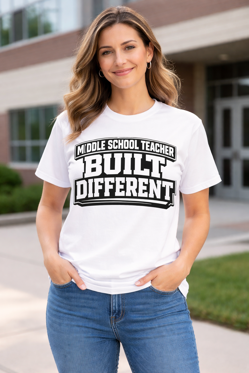 School Teacher Built Different Graphic Tee