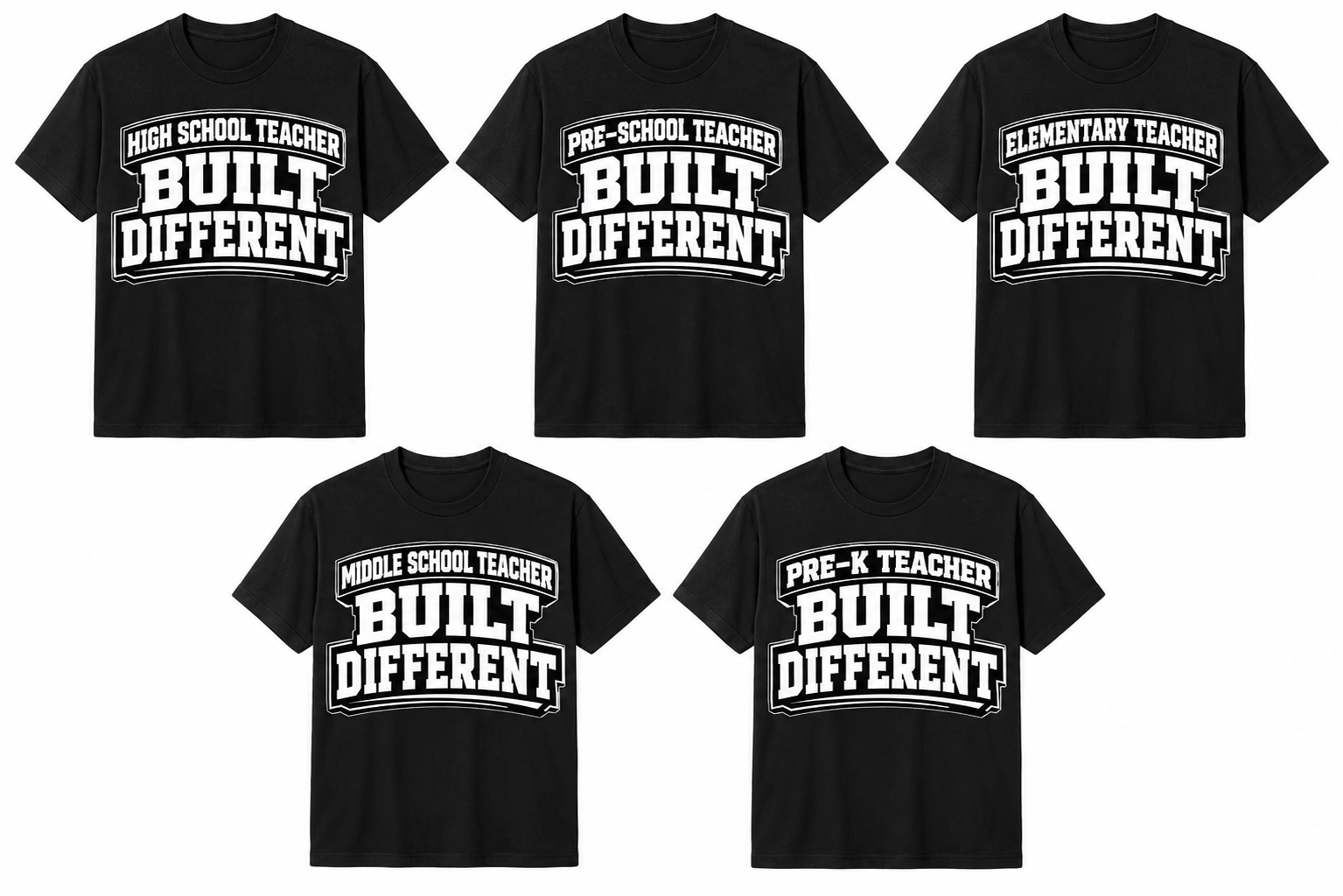 School Teacher Built Different Graphic Tee
