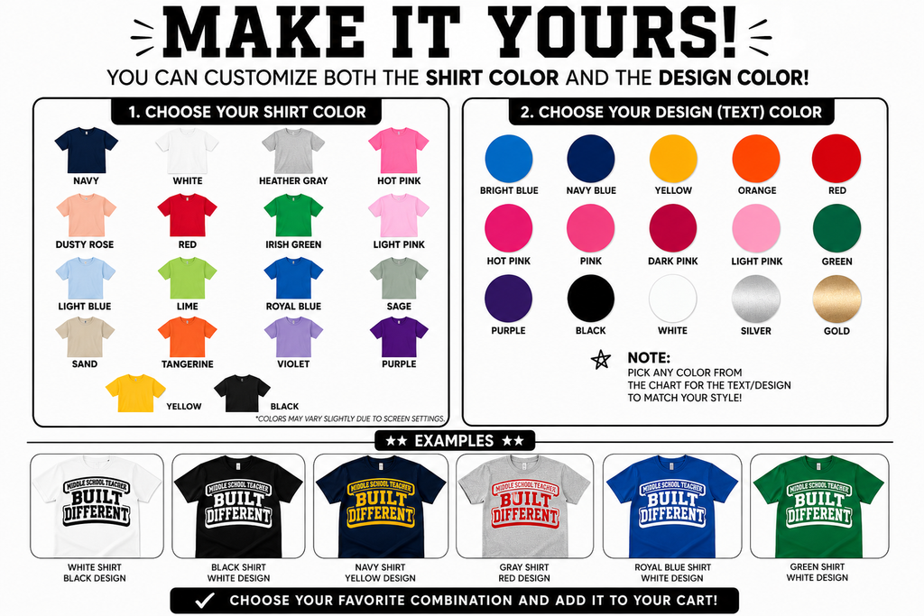 School Teacher Built Different Graphic Tee